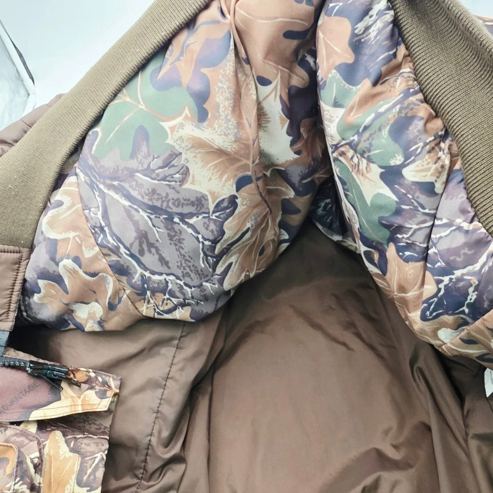 Woolrich Advantage Camo Gore-Tex Hunting Jacket Mens M Hooded Waterproof Brown